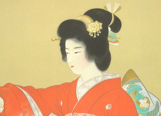 めろんぱん 序の舞 上村松園 掛け軸 複製画 楽天市場】上村松園 掛け軸