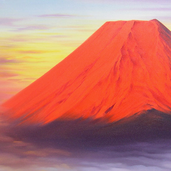 楽天市場】絵画 油絵 赤富士 F20号 （森田浩二） 送料無料 【肉筆