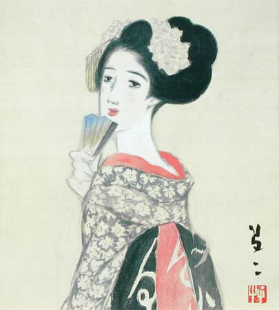 楽天市場】竹久夢二 絵画（色紙額） 美人画 送料無料 : 掛け軸・絵画の