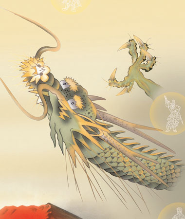 楽天市場】掛け軸 十二神将昇龍図 (石田芳園) 送料無料 掛軸 : 掛け軸