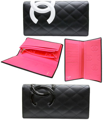 シャネル CHANELカンボンライン小銭に入れ付き二つ折長財布ウォレット