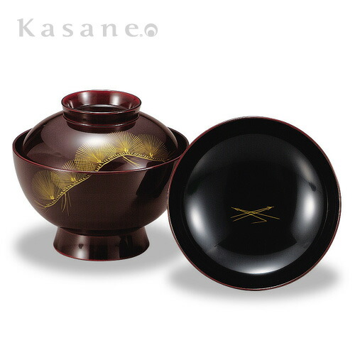 楽天市場】雑煮椀 溜内黒 福寿松沈金 送料無料 日本製 お正月 迎春 お