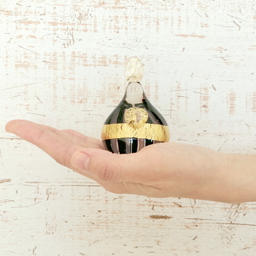 西洋 豊穣の角 コルヌコピア フリル ウランガラス 金彩 小物入れ