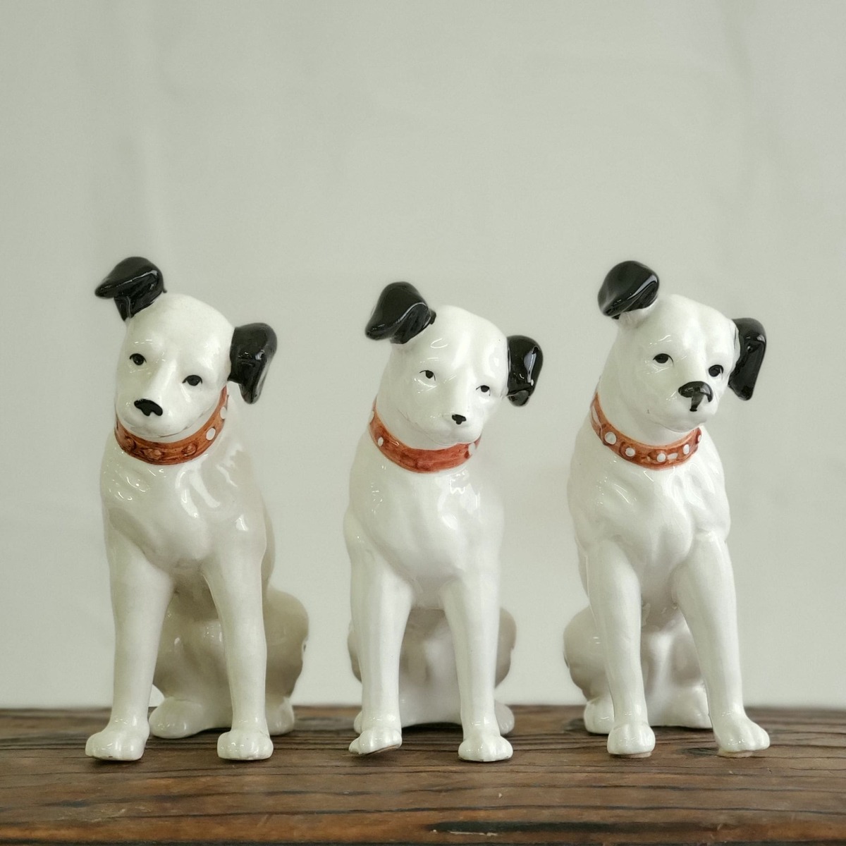 希少】ビクター犬、ニッパー君、蓄音機、台座、3点セット 陶器製置物
