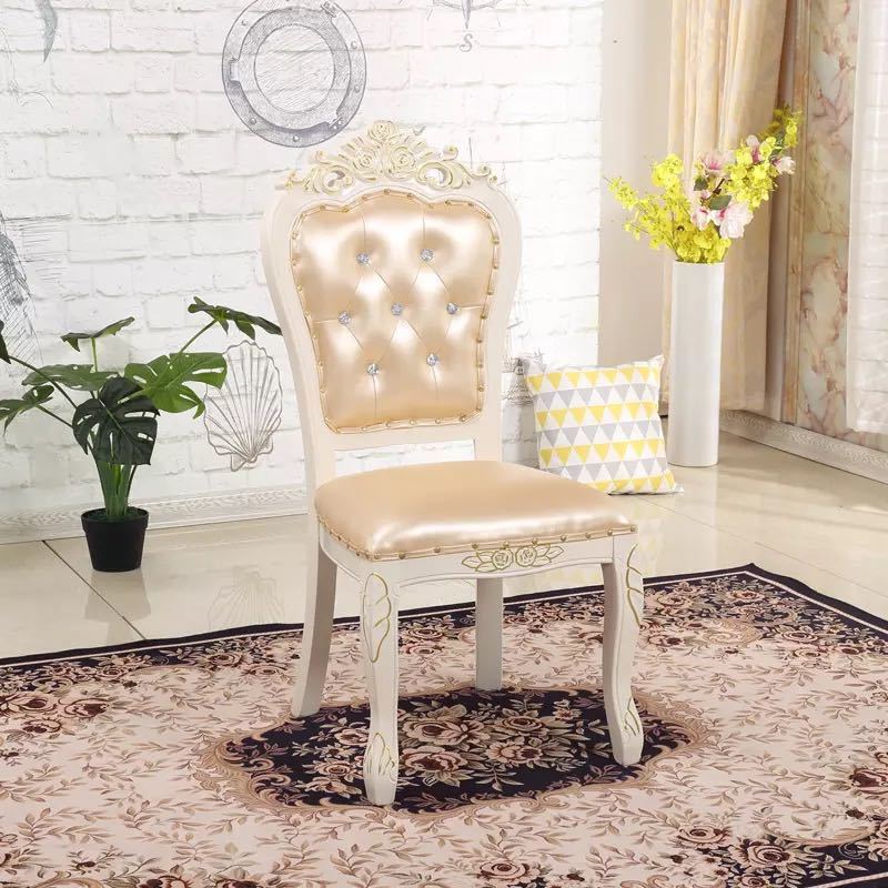 アンティーク調 猫脚チェア① ロココ調 彫刻 鋲 椅子 イス ダイニング