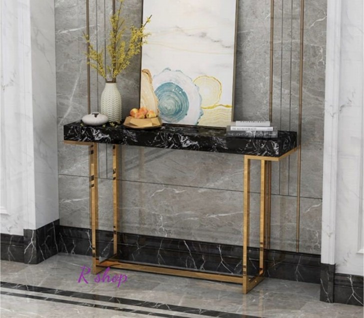 楽天市場】A008882高級サイドテーブル 人造大理石コンソールテーブル