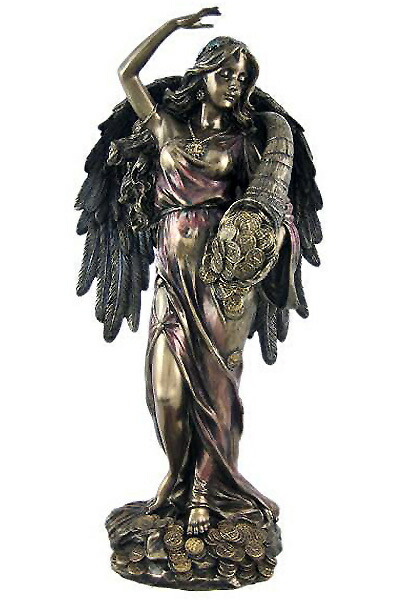 楽天市場】運命の女神フォルトゥナ ブロンズ風彫像/ タロットの運命の
