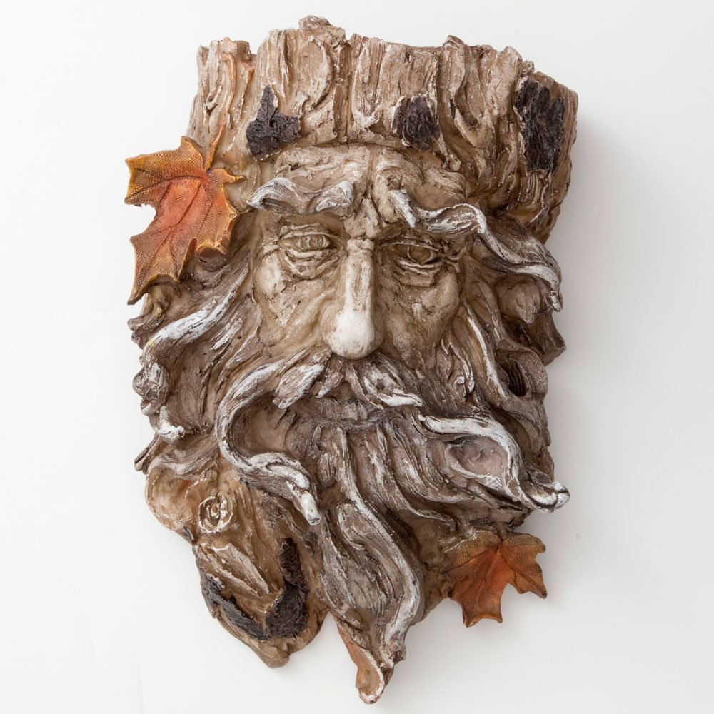 楽天市場】木のように見える老人の顔頭部 壁彫刻 -屋内または屋外に