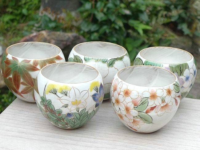 楽天市場】京焼 清水焼 花変わりお茶呑み茶碗揃え 陶あん : 京焼清水焼