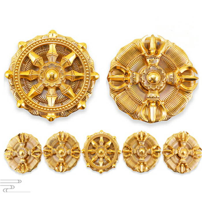 修縁堂】チベット密教 真鍮 寺院仏具 法器 金メッキ宝珠炉 修縁堂