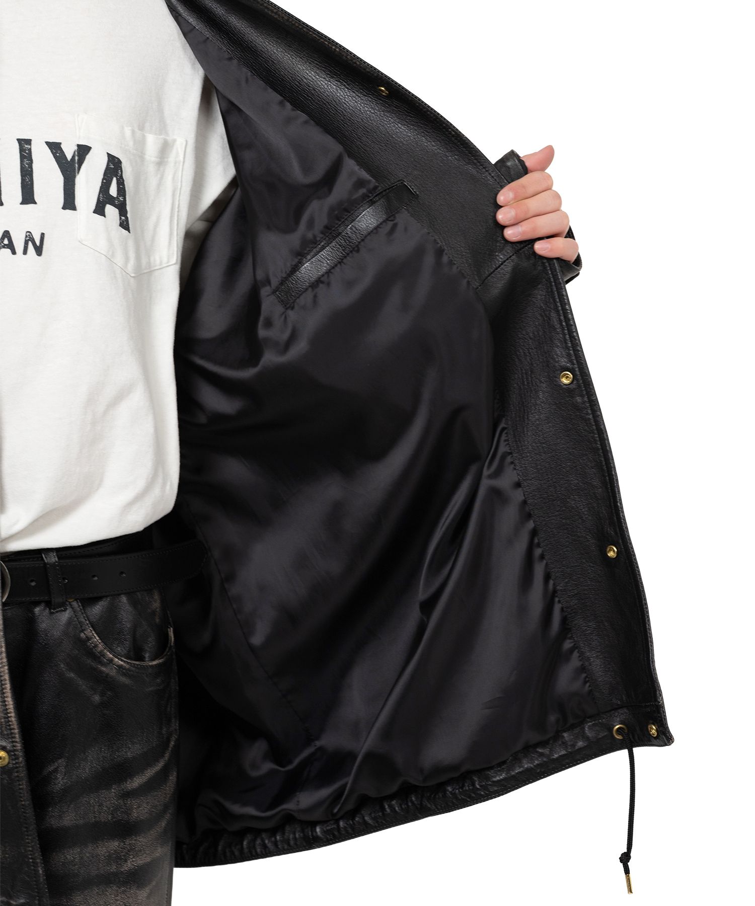楽天市場】【正規取扱店】KAMIYA Distressed Leather Coach Jacket