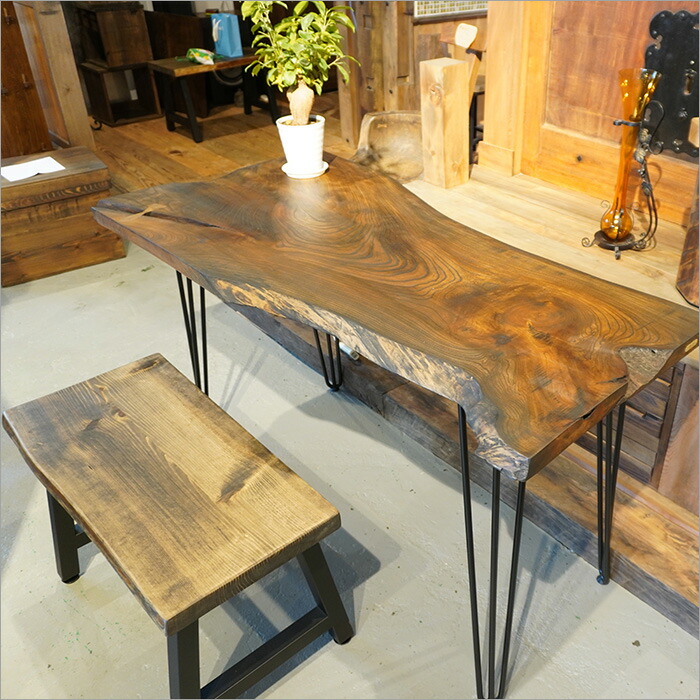 楽天市場】古材&アイアンのオシャレな雰囲気 古材 ベンチ ダイニング