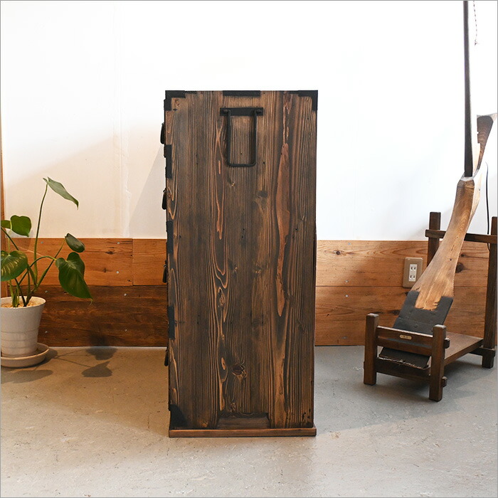 楽天市場】迫力ある金具が魅力的 和箪笥 リメイク品 4段 幅82cm