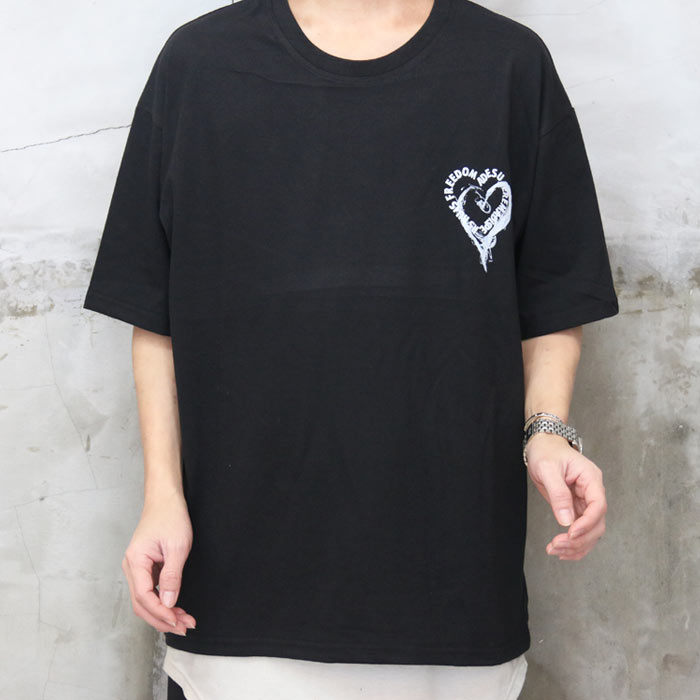 楽天市場】ハート柄ビッグTシャツ [M便 1/1] トップス メンズ ハート柄