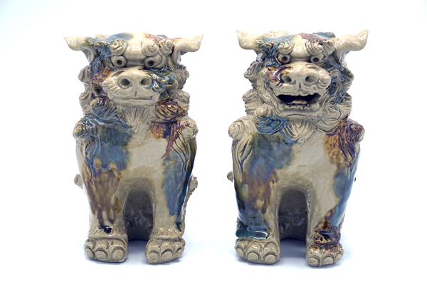 沖縄 壺屋焼 昇 シーサー 名工 小橋川昇 手捻り 手作り 工芸品 小橋川