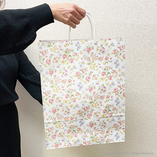 手提げ紙袋 花柄（ロマネスク）2才 【32×11.5×H41cm】｜通販ギフト生活.JP