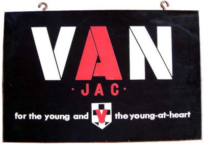 VAN ・JAC・ 看板 VAN JACKET ヴァンジャケット 電飾看板 50x18cm 昭和