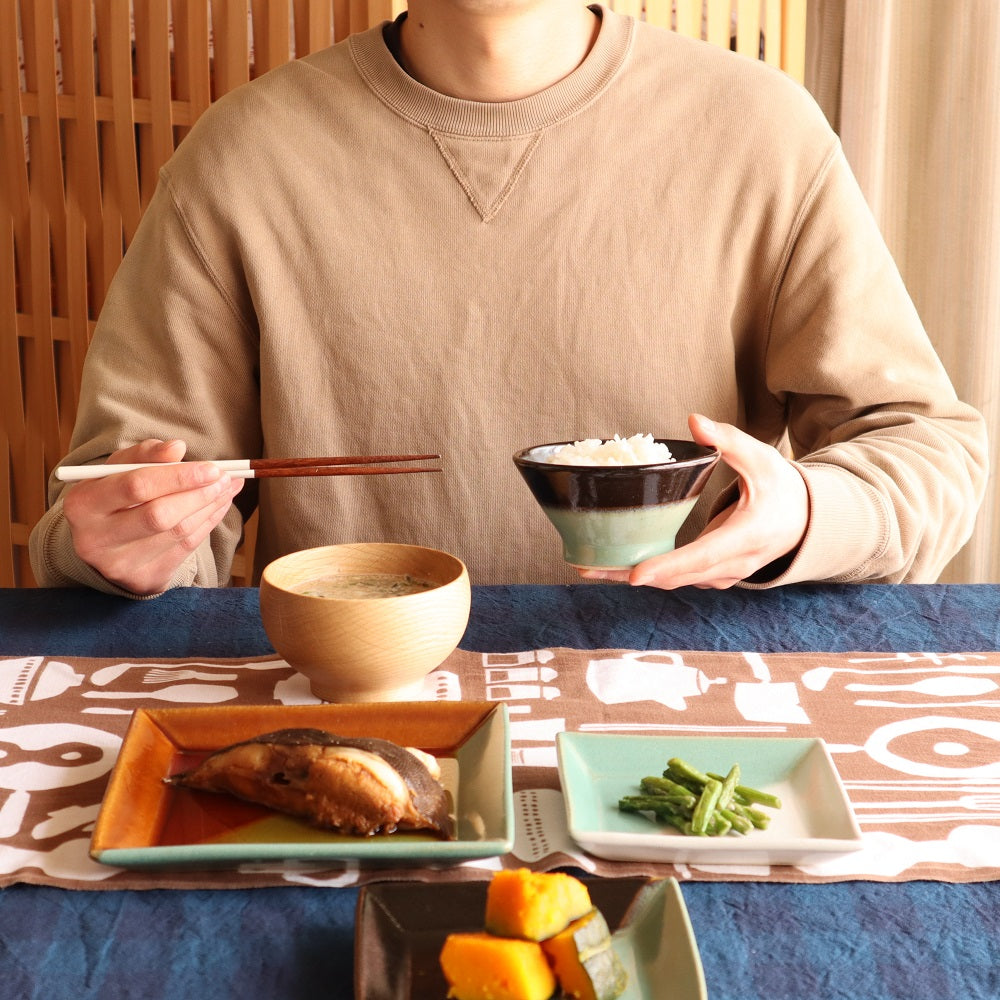 益子焼｜道祖土和田窯 Official Website】かけわけ 角皿200