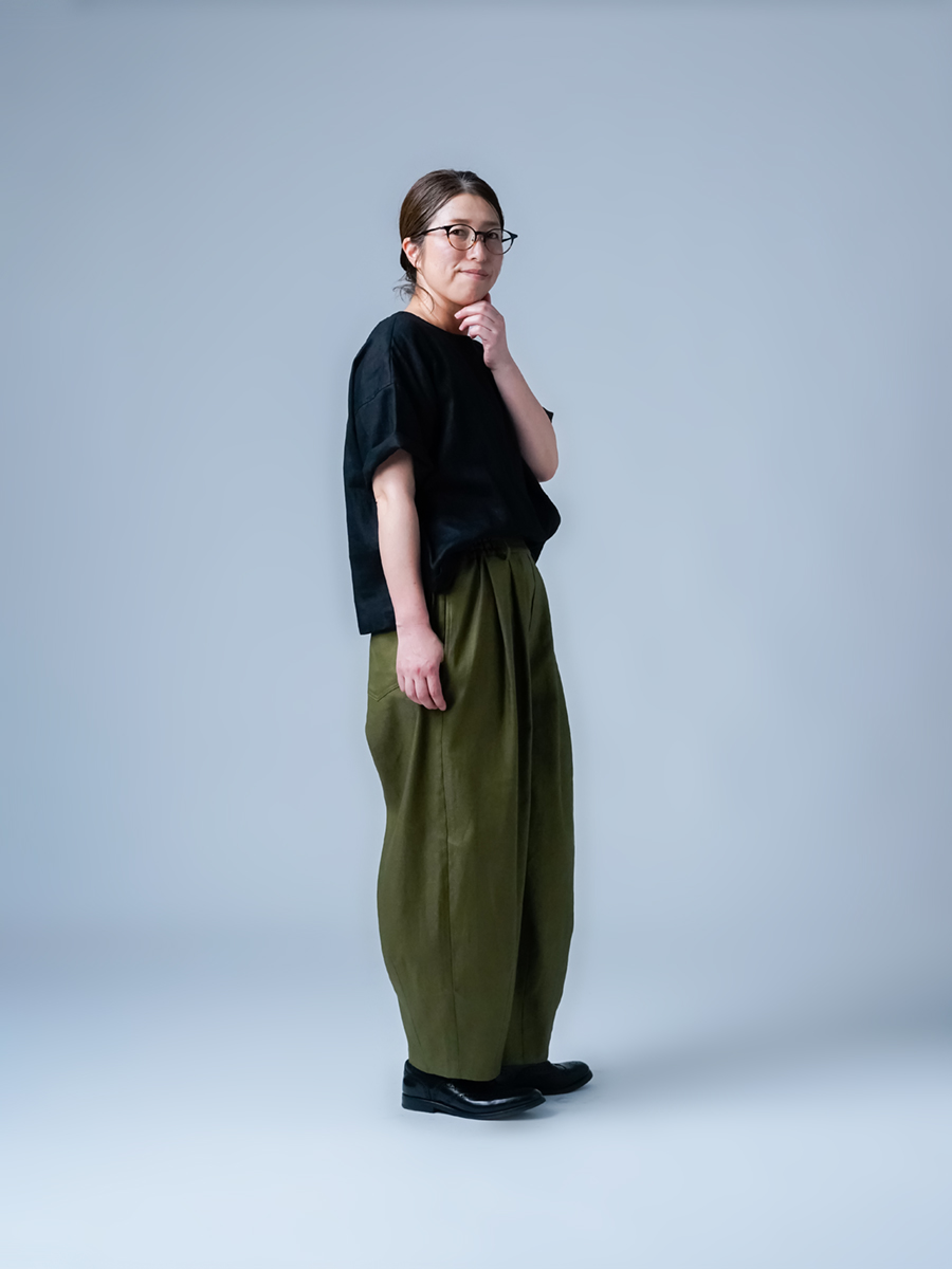 リネンソロテックス】立体を操る 魅惑のリネンサーカスパンツ