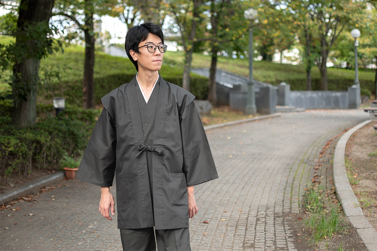 綾織羽織 2番色グレー【和粋庵】 | 作務衣・甚平通販 和粋庵