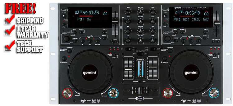 Gemini CDMP-6000| Combo Players | Gemini DJ CD Players