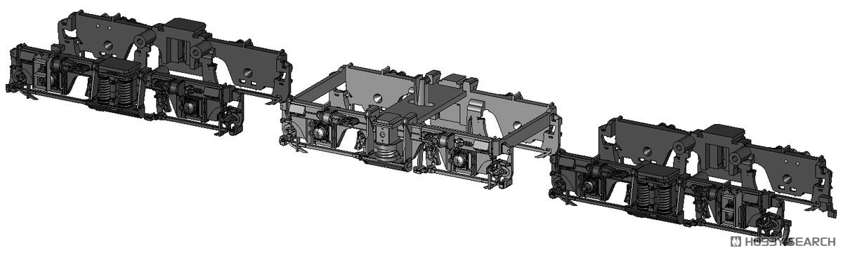 16番(HO) 台車DT120A,121A (EF64用) 1両分、車輪なし (1両分入り