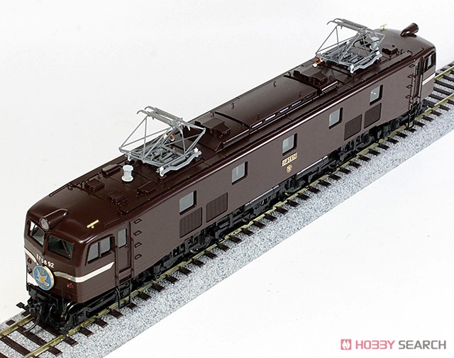 希少】国鉄EF58 21号機 電気機関車模型／金属製・展示台＆架線柱付き