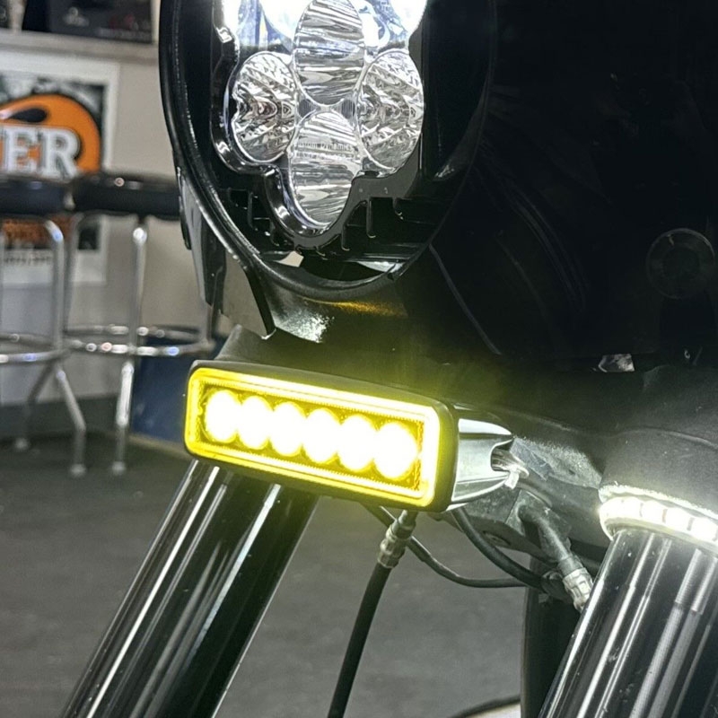 HIGH-POWER イエロー LED ドライビングライトバー - Custom Dynamics
