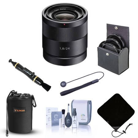 Sony Sonnar T* E 24mm f/1.8 ZA Lens for Sony E with Accessories