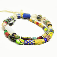 アフリカとんぼ玉 アンティーク レイズドット 赤 アフリカとんぼ玉