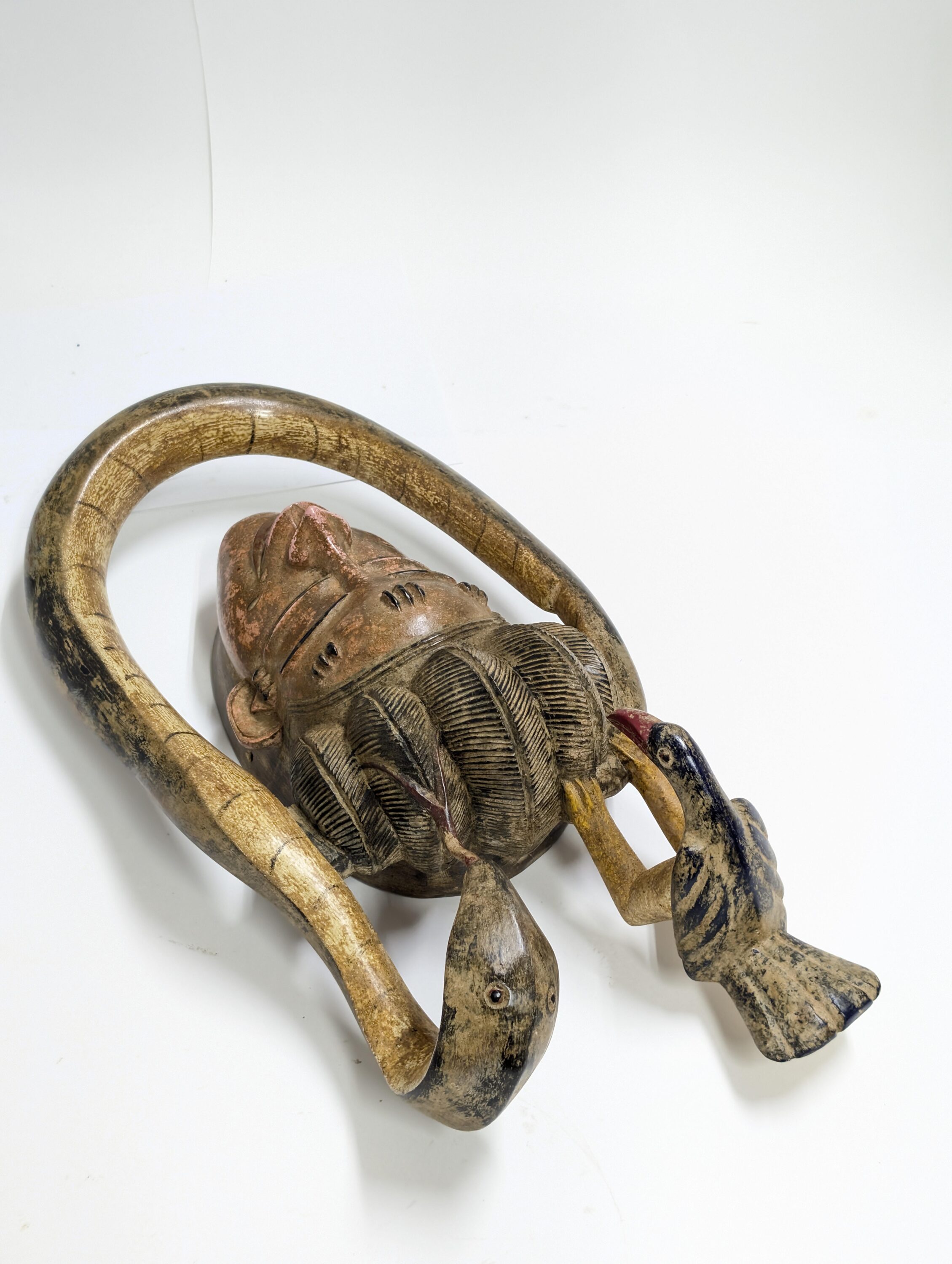 グロ族ヘビ仮面 50cm アフリカン プリミティブアート マスク （r219-33