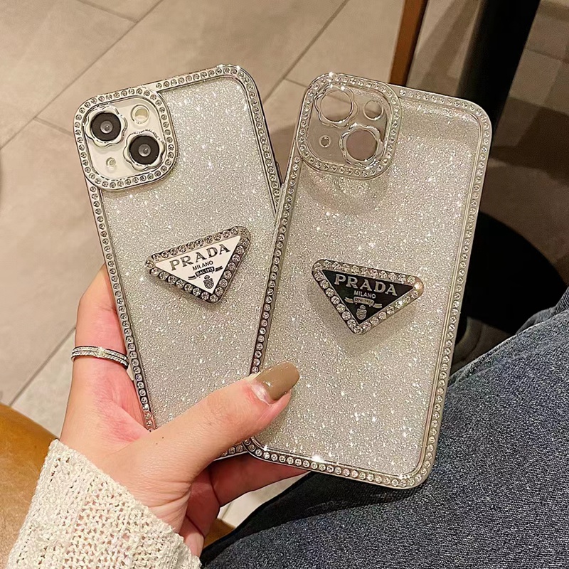 PRADA ストーン装飾 iPhoneケース りりぃ プラダ iPhone15⁄14⁄13ProMax