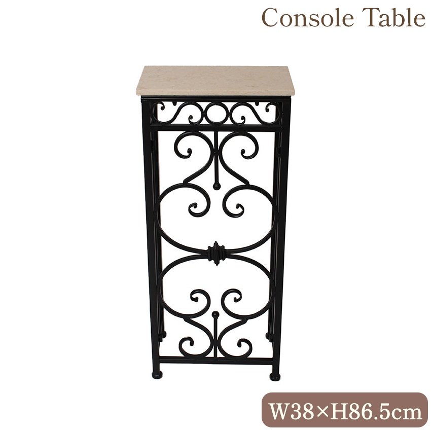 中古品】RIO FURNITURE ロココ調コンソールテーブル 引出し2杯付 中古