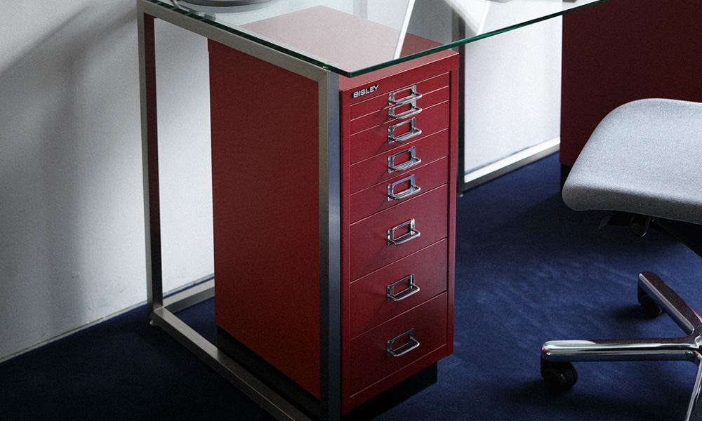 Lフット 600（ビスレーデスク用脚）スチール 幅・奥行600mm リモート
