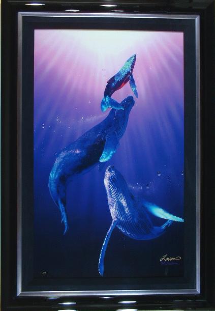 クリスチャン・リース・ラッセン クジラ シルクスクリーンアート