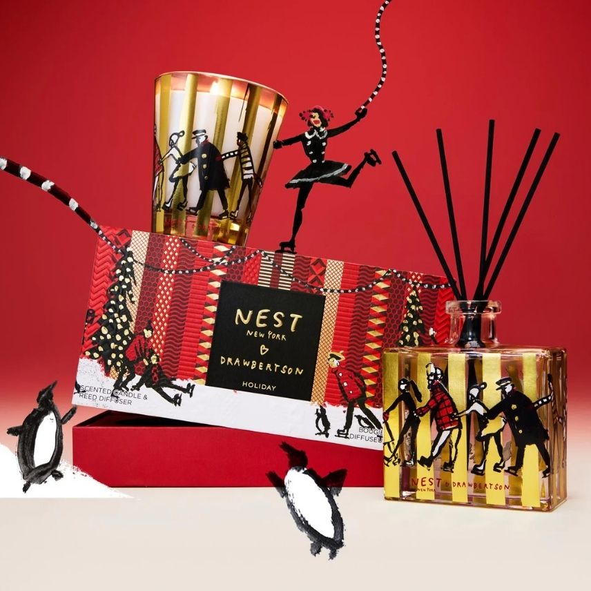 NEST NEW YORK x Drawbertson Holiday Classic Candle & Reed Diffuser
