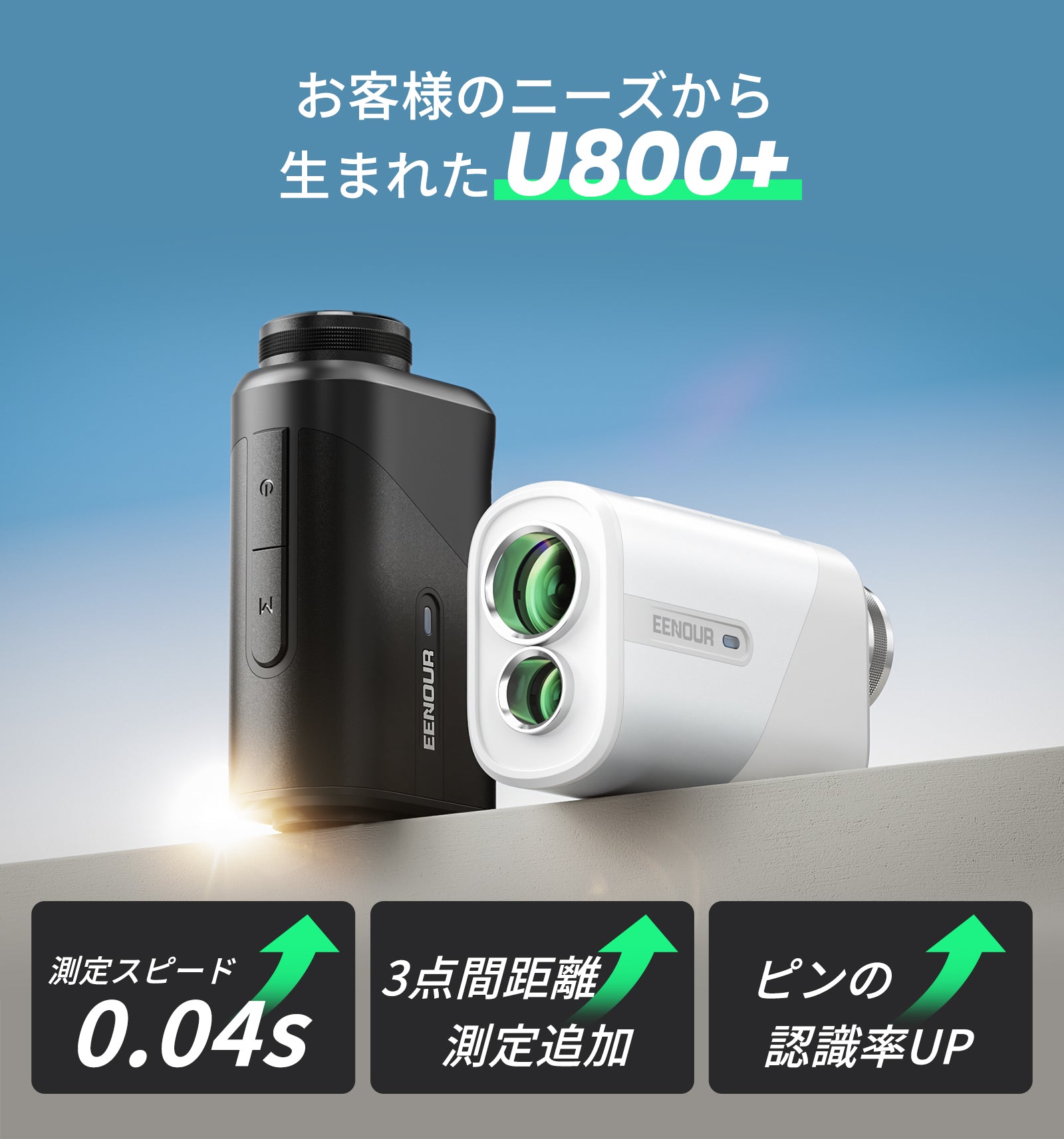 EENOURゴルフレーザー距離計U800+