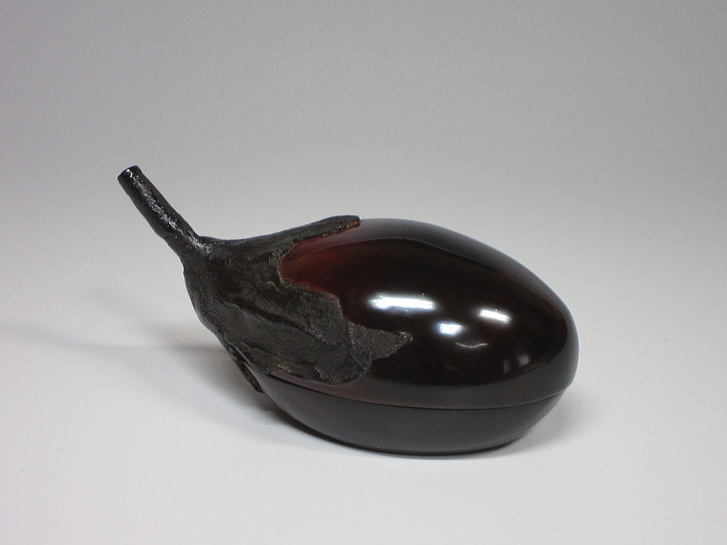 送料無料 超希少【超絶技巧】 輪島塗 鬼灯香合 秘法乾漆造り塗師 川岸