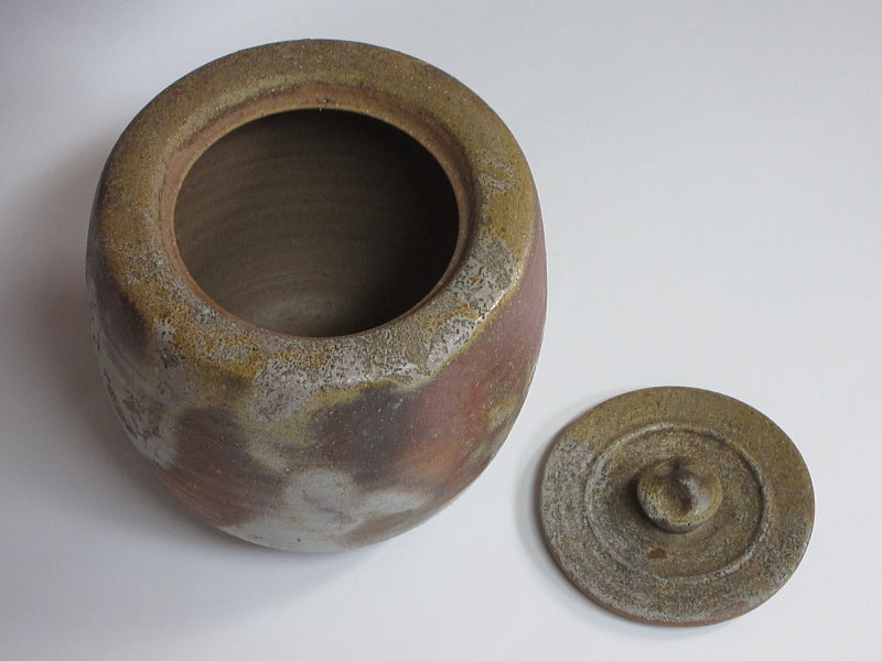 S422水指『備前緋襷水指』『陶秀窯山本出作』共箱茶道具