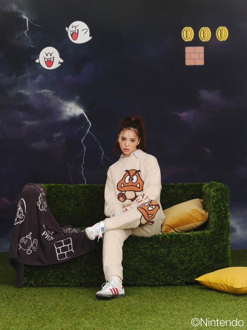 ジェラート ピケ×「スーパーマリオ」クッパの“モコモコ”ルームウェア