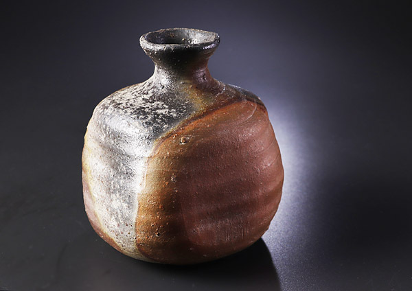 人気作家☆中村和樹【師：中村真・中村六郎】☆備前【窯変】徳利☆