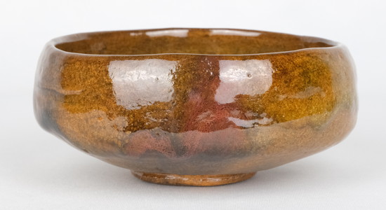 栗山園オンライン通販部 / 【出物】 飴釉平茶碗 9代大樋長左衛門