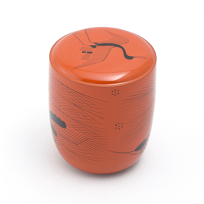 FD12⑦ 宗廣工房玄々斎好模本歌写茶入れ「曙棗」