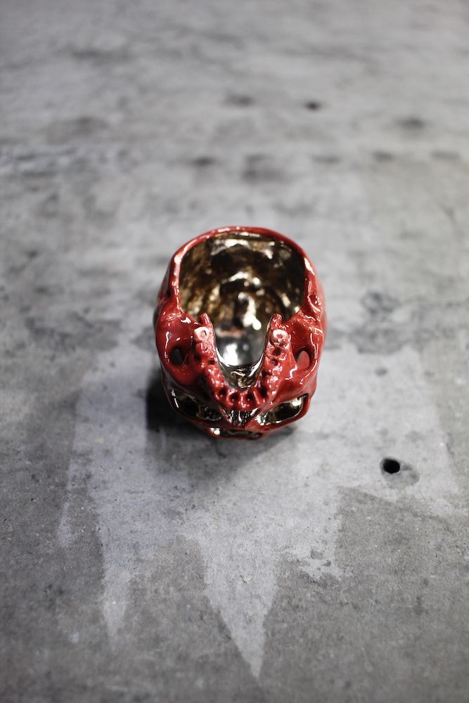 丸岡和吾 鬼ぐい呑み 丸岡和吾 頭蓋骨 ドクロ ぐい呑み 更新0702□