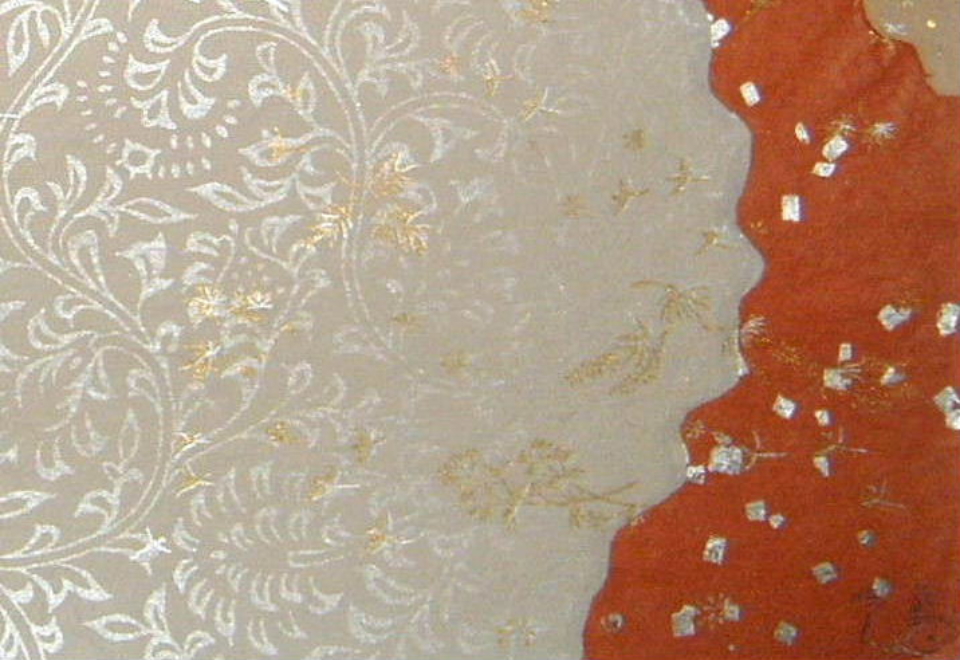 貫之集(下) 臨書用紙・破り継『上下隅に深緑』