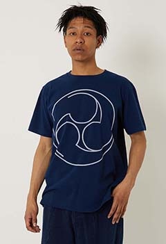 ミツドモエバッセン インディゴ Tシャツ | BLUE BLUE JAPAN
