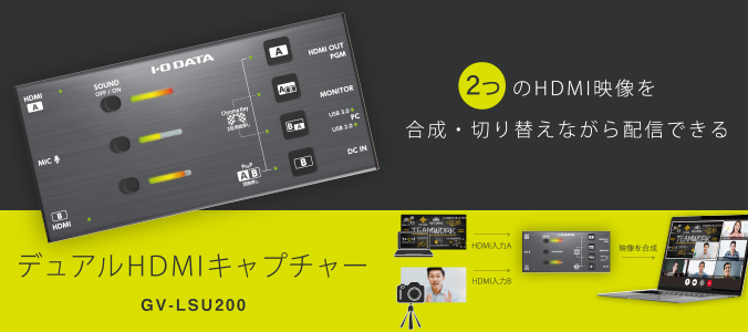 I-O DATA ビデオキャプチャーボード GV-LSU200 GV-LSU200 | デュアル