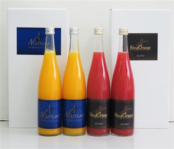 お中元】 ④なつみ＆ブラッドオレンジジュースセット （720ml×2