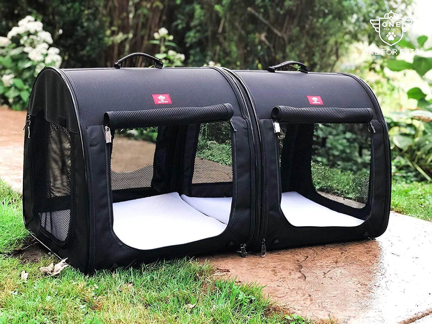 One for Pets Portable Double Kennel - Perfect for Traveling with