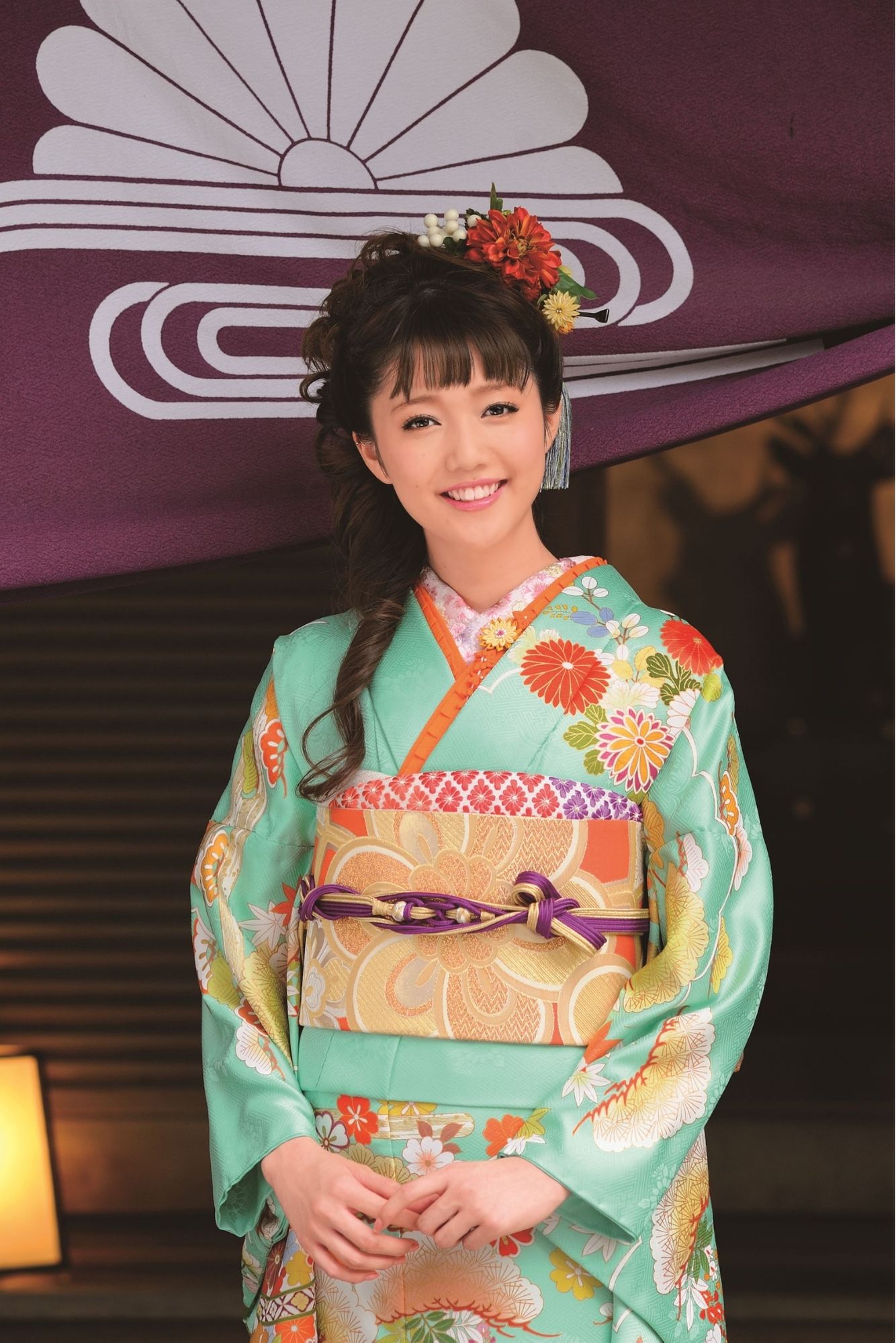 389 振袖フルセット 正絹 黄緑 ミントグリーン 金彩 刺繍 暈し染め